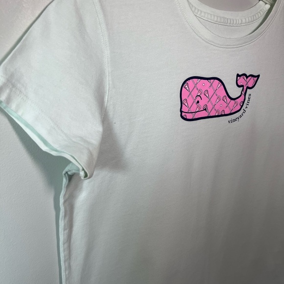 🥍 XL Girls Lacrosse LAX Cotton Vineyard Vines Light Pale Green Short Sleeve Tee - Picture 4 of 11